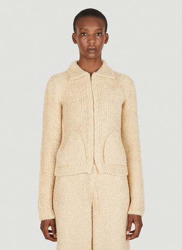 TheOpen Product Teddy Zipped Cardigan Beige top0249008