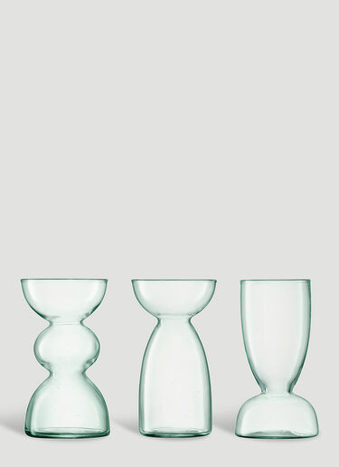 LSA International Set of Three Canopy Trio Vase Green wps0644356