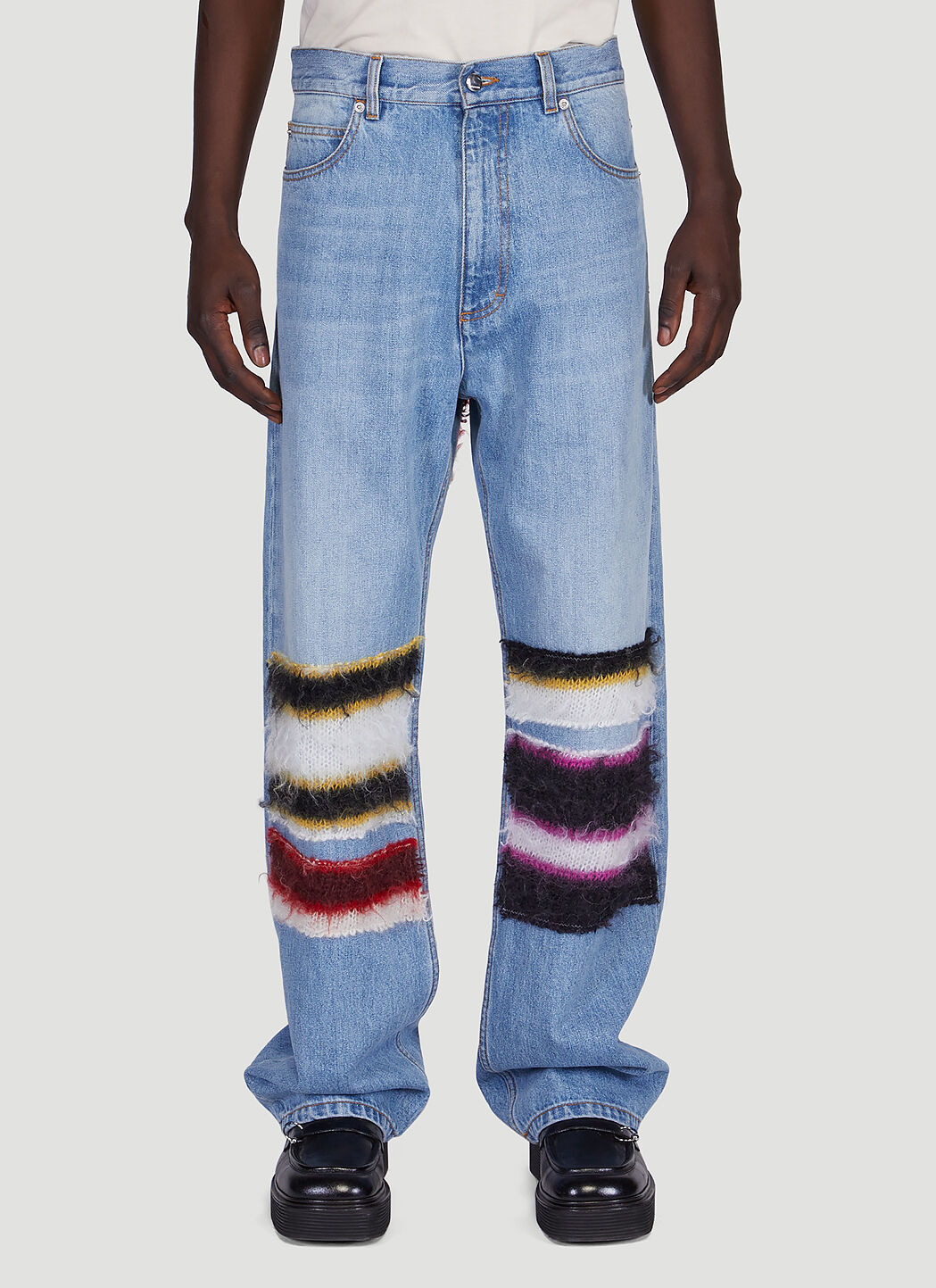 Rainbow side deals stripe jeans