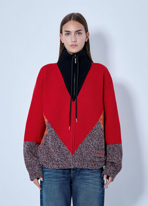 Marni Zippered Knit Sweater Red mni0266002