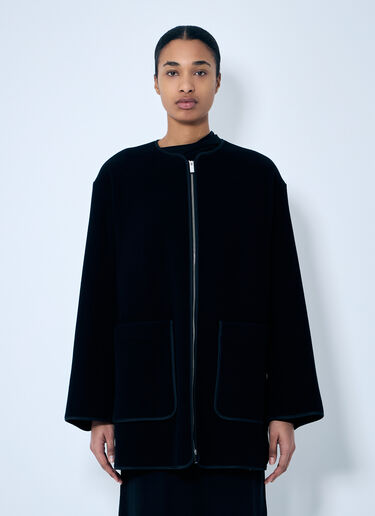 TOTEME Felted Wool-Blend Jacket Black tot0259039