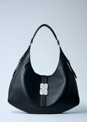 GANNI Large Kat Shoulder Bag Black gan0262025