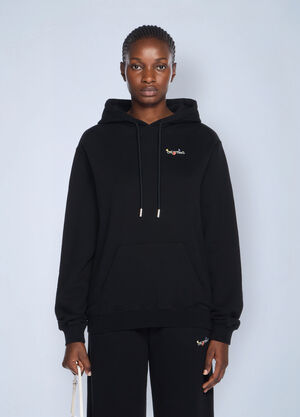 Off-White Arrow Glass Flower Logo Hooded Sweatshirt Black ofw0262045