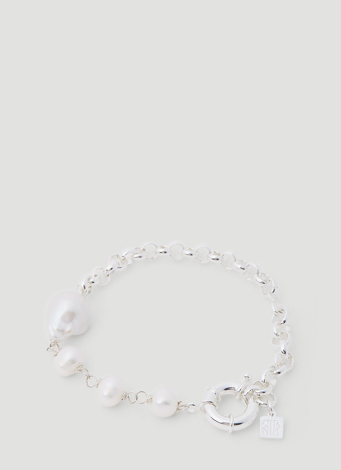 Pearl Octopuss.y Pearl Chain Bracelet In Silver
