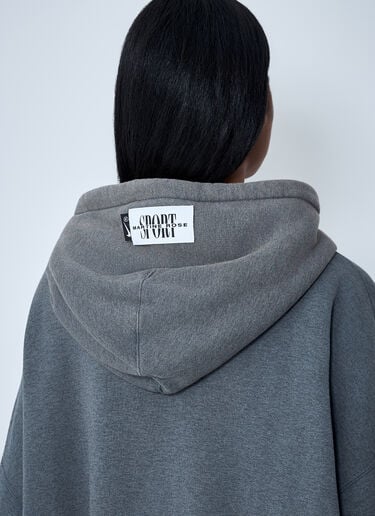Nike x Martine Rose Logo Motif Hooded Zip-Up Sweatshirt Grey nik0362111