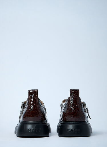 GANNI Butterfly Mary Jane Shoes Brown gan0261023