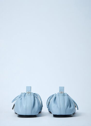 Eyelets Lace Up Ballerina GANNI Eyelets Lace Up Ballerina Light Blue gan0261028