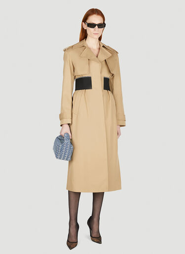 Alexander Wang Logo Elastic Trench Coat Beige awg0251001