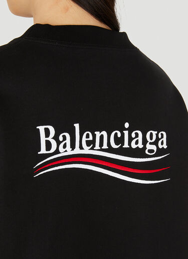 Balenciaga Logo Print Crewneck Sweatshirt Black bal0249128