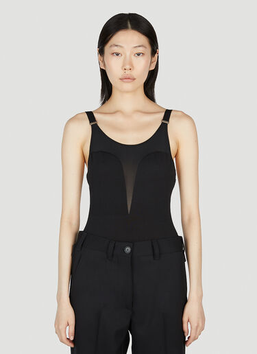 Alexander McQueen Corset Bodysuit Black amq0252033