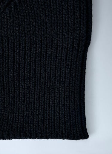 Rick Owens Ribbed Knit Balaclava Black ric0263034
