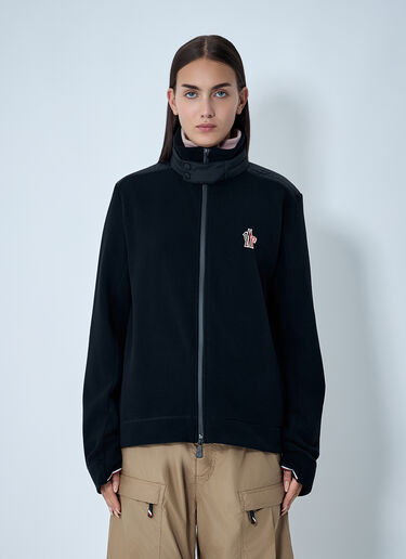 Logo Patch Zip-Up Jacket Moncler Grenoble Logo Patch Zip-Up Jacket Black mog0362001