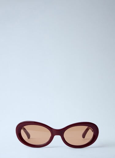 Dries Van Noten Oval Sunglases Red dvn0263051