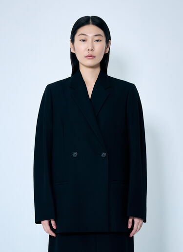 TOTEME Double-Breasted Blazer Black tot0259024