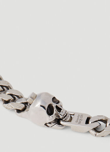 Alexander McQueen Skull Chain Necklace Silver amq0152034