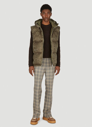 Gucci GG Hooded Sleeveless Jacket Khaki guc0151013
