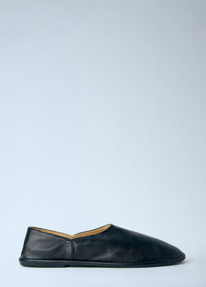 The Row Canal Slip On Flats Black row0164013