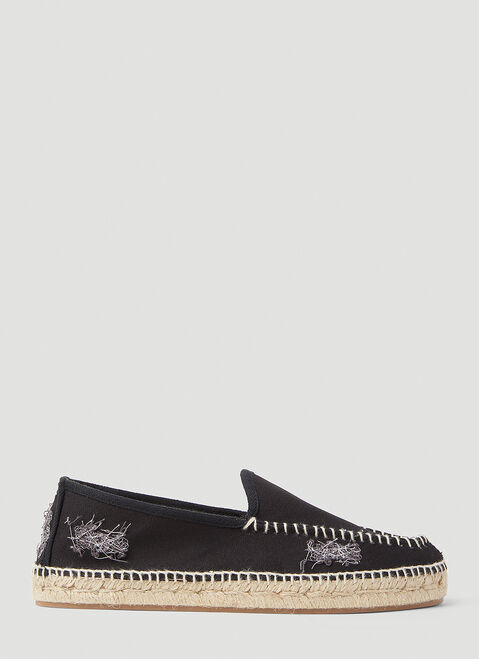 Maison Margiela Distressed Espadrilles Black mla0249006