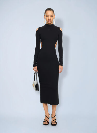 LN-CC® - Off-White: Sleek Meteor Dress - Black Off-White Sleek Meteor Dress Black ofw0264045