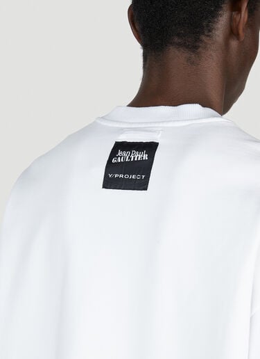 Y/Project x Jean Paul Gaultier 트롱프뢰유 벨트 스웨트셔츠 화이트 ypg0152007