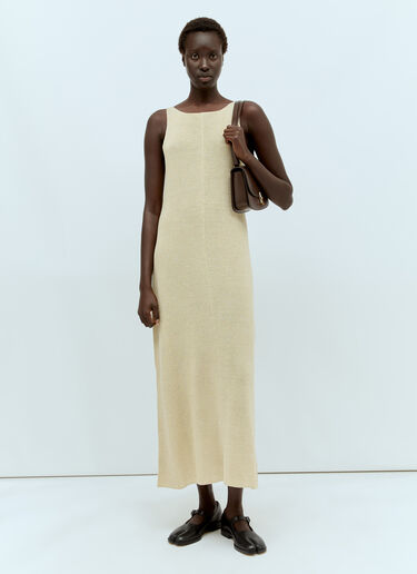 The Row Fleet Midi Dress Beige row0256009