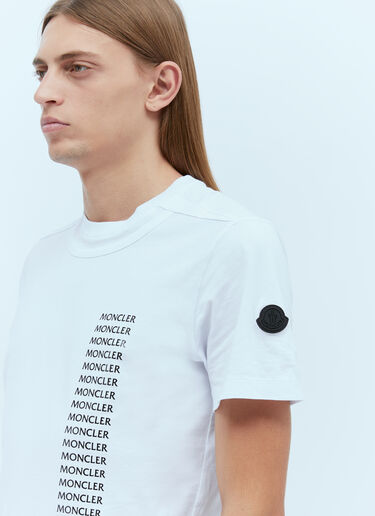 Logo Print T-Shirt Moncler Logo Print T-Shirt White mon0154029