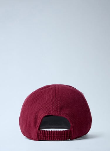 Miu Miu Logo Motif Baseball Cap Burgundy miu0164018