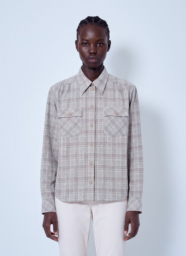 LN-CC® - Moncler Grenoble: Checked Button-Up Shirt - Beige Moncler Grenoble Checked Button-Up Shirt Beige mog0265009