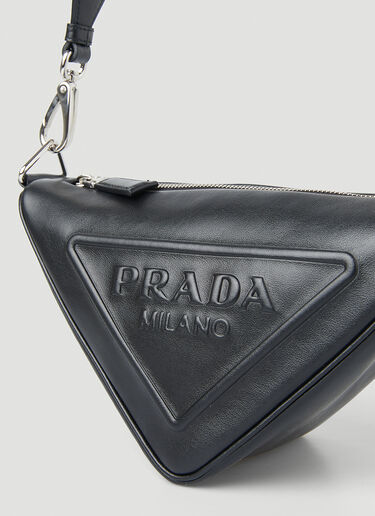 Prada Grace Lux Triangle Shoulder Bag Black pra0249033