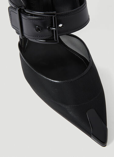 Punk Buckle High Heel Mules Alexander McQueen Punk Buckle High Heel Mules Black amq0252010