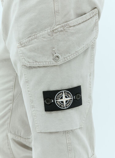 Stone Island Logo Patch Cargo Pants Grey sto0156019