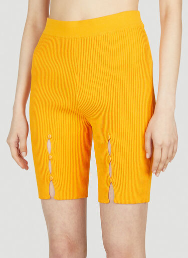 LN-CC® - Ester Manas: Knit Biker Shorts - Orange Ester Manas Knit Biker Shorts Orange est0252008