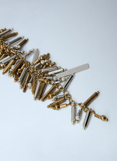 LN-CC® - Dries Van Noten: Metallic Beaded Necklace - Gold Dries Van Noten Metallic Beaded Necklace Gold dvn0265035