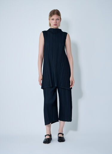 Pleats Please Issey Miyake Tunic Mellow Pleated Top Blue plp0261005