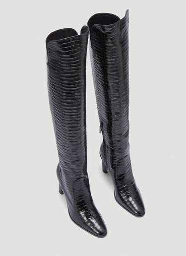 Beboot Leather Boots Max Mara Beboot Leather Boots Black max0242030