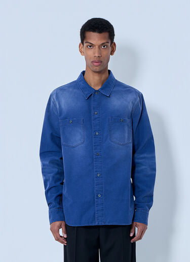 Prada Denim Button-Down Shirt Blue pra0164022