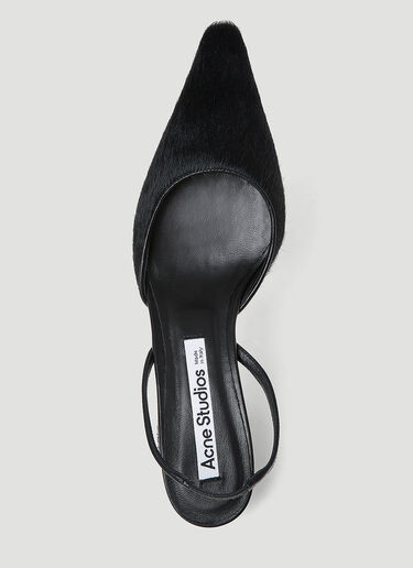 Acne Studios Hairy Slingback Heels Black acn0254020