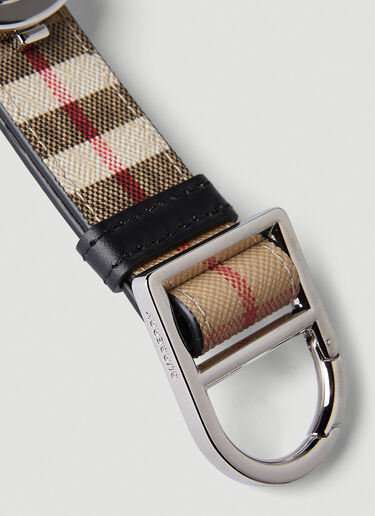 Logo Plaque Slider Keyring Burberry Logo Plaque Slider Keyring Beige bur0151112