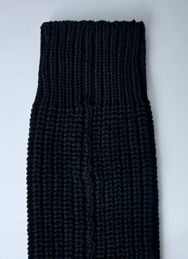 Moncler x Rick Owens Ribbed Knit Knee-High Socks Black mcs0363024