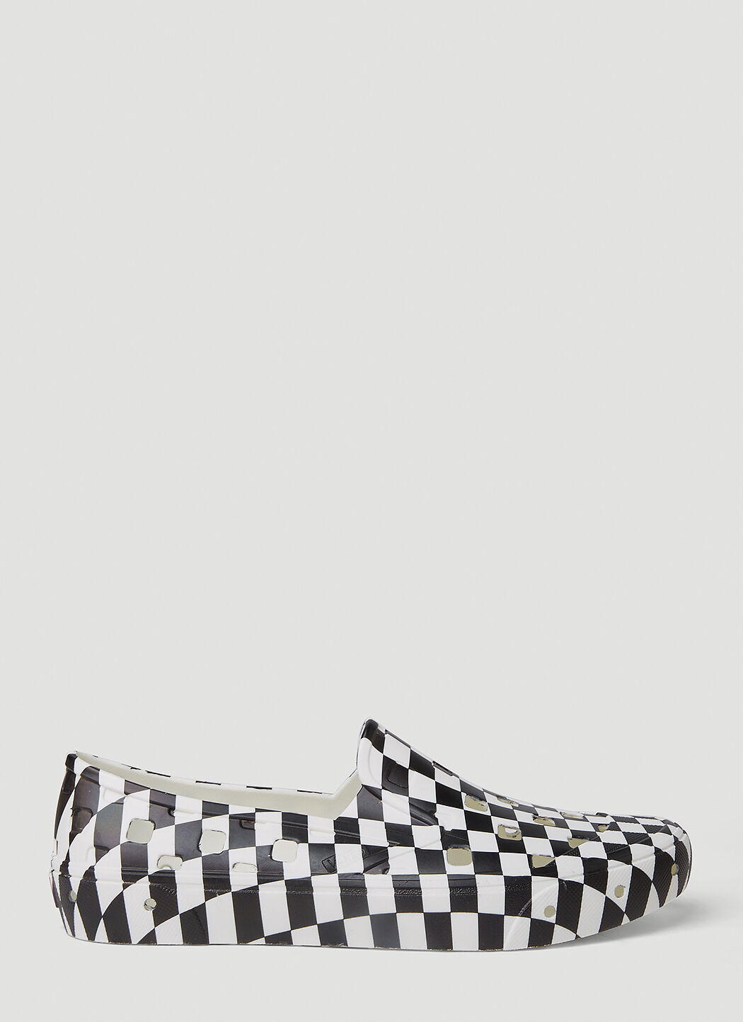 Vans TRK Checkerboard Slip Ons in Black LN CC