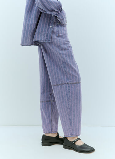 GANNI Light Stripe Jeans Purple gan0255023