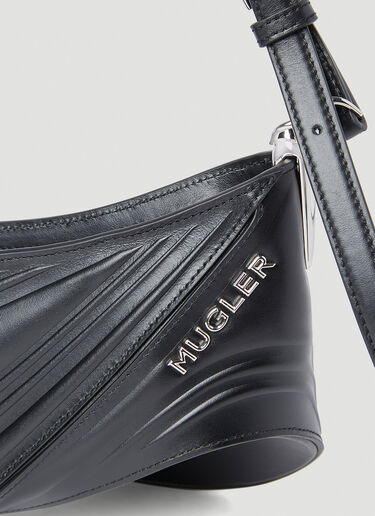 Mugler 中号 Spiral Curve 01 单肩包 黑色 mug0252045