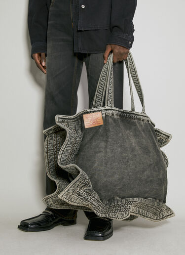 Y/Project Maxy Wire Cabas Denim Bag Black ypr0354005