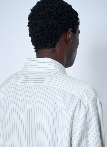 Saint Laurent Striped Tunic Shirt Black sla0159004
