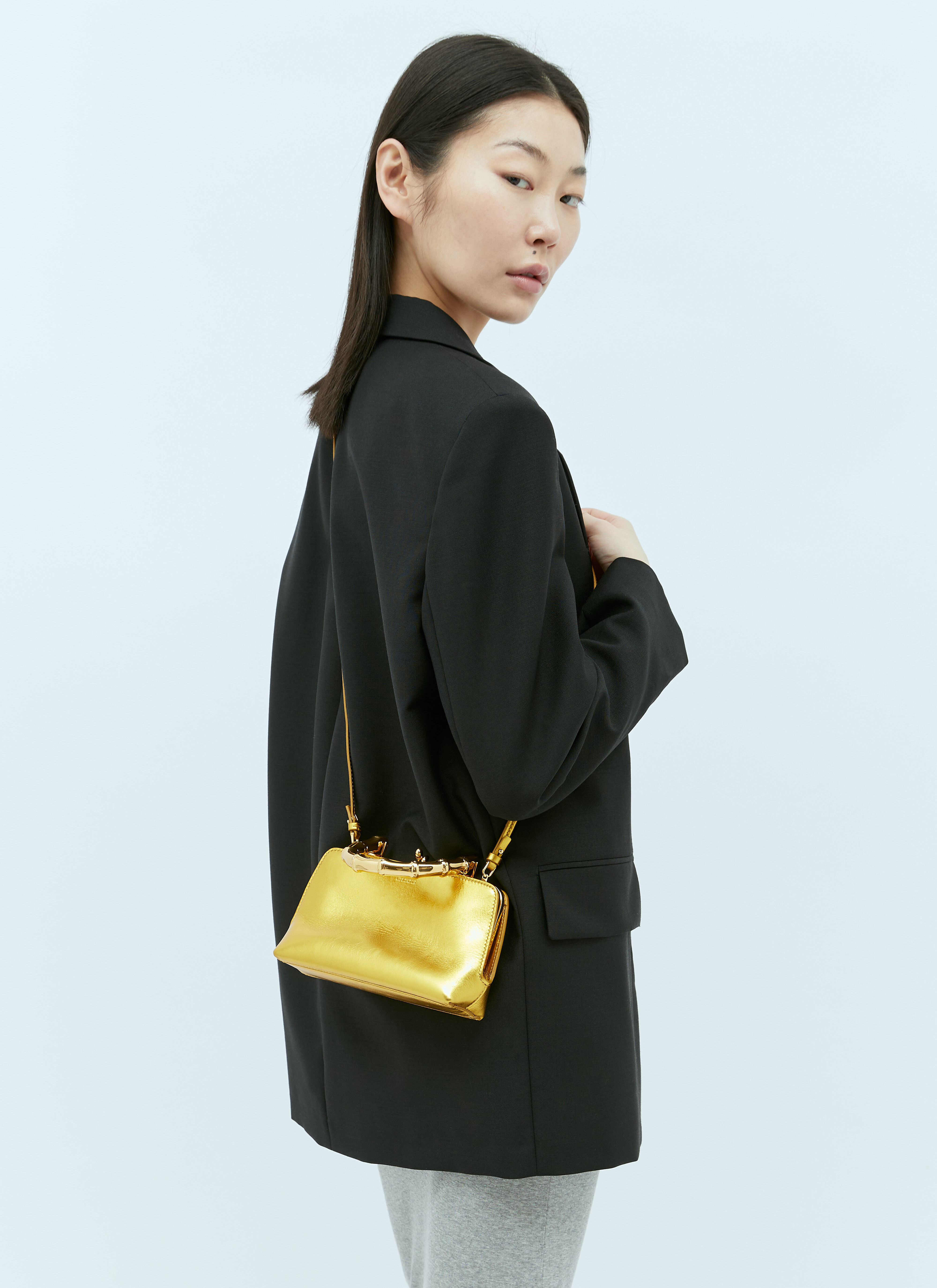 Jil Sander Women s Goji Bamboo Mini Handbag in Yellow LN CC