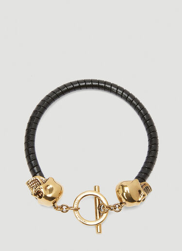 Alexander McQueen T-Bar Skull Bracelet Gold amq0144033