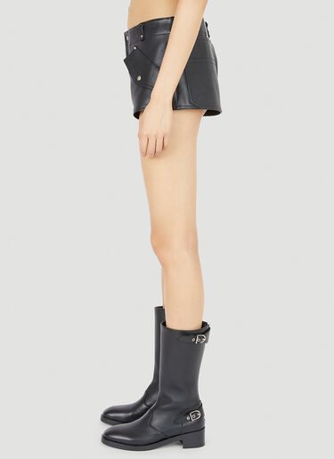 Durazzi Milano Leather Mini Shorts Black drz0252011