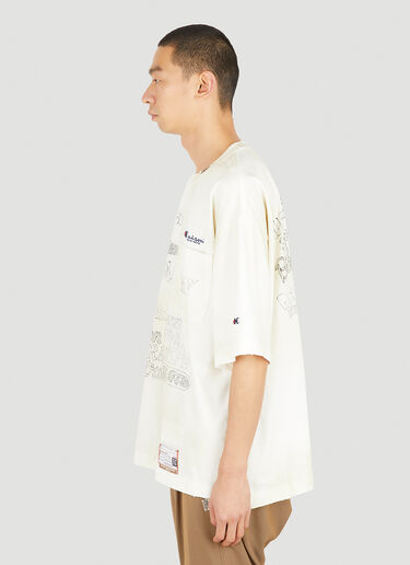 Maison Mihara Yasuhiro Suspender T-Shirt White mmy0150005