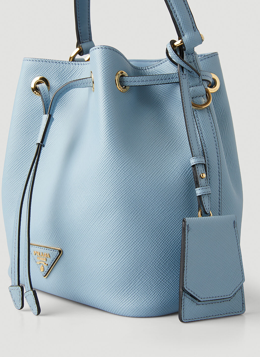 Prada Women s Saffiano Leather Bucket Bag in Blue LN CC