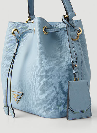 Prada Saffiano Leather Bucket Bag Blue pra0248069
